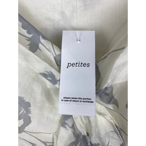 NWT Ann Taylor LOFT Petites 6P Cream Gray Floral Sleeveless Sundress $79 - Picture 6 of 11